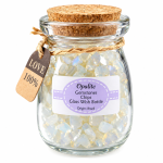 Opalite Gemstones Mini Chips Glass Wish Bottle 75mm